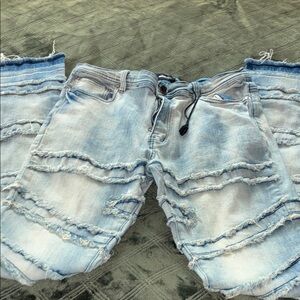 Stylish Light Blue Distressed Men's Jeans